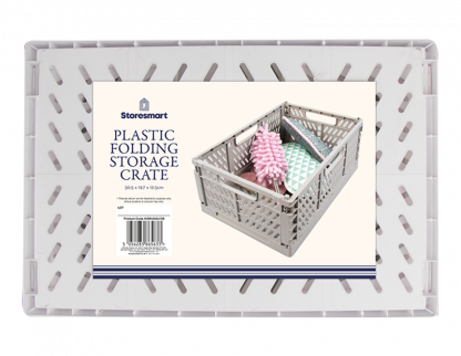 Plastic Folding Storage Crate Large - 3L White