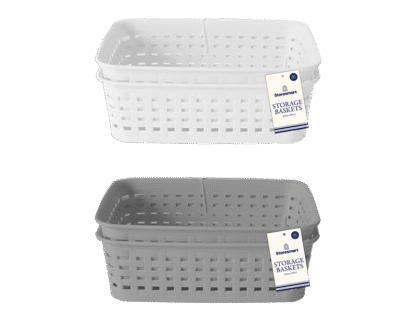 Rattan Effect Storage Basket pack of 2