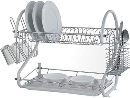 PKGE Stainless Steel Dish Drainer White