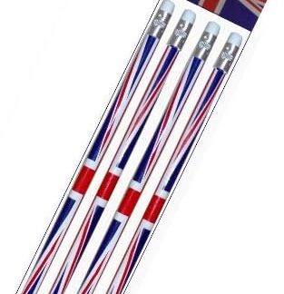 Union Jack Lead Pencils With Erasers